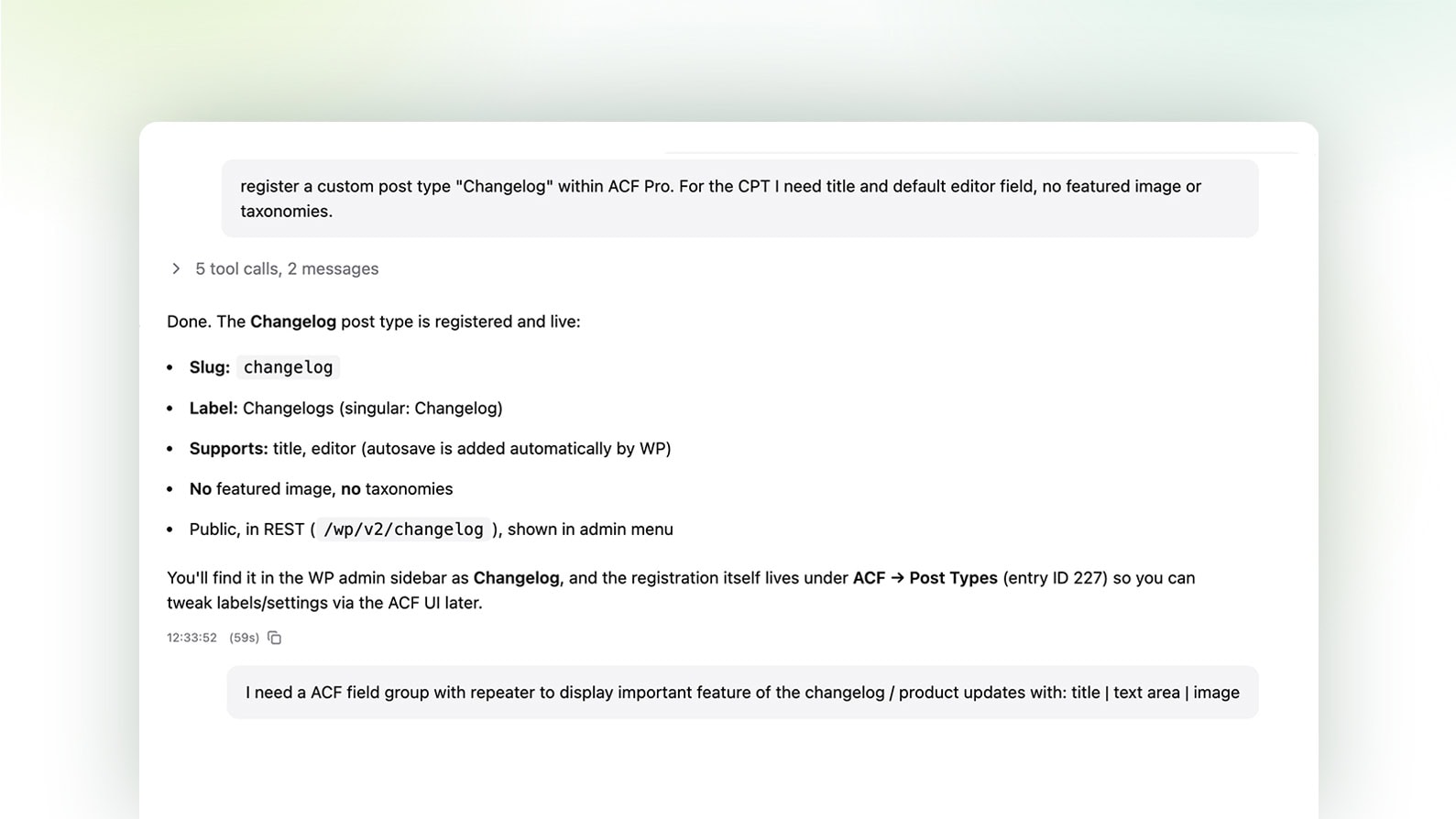 Godmode 1.0 Core Feature: Conversational WordPress Control