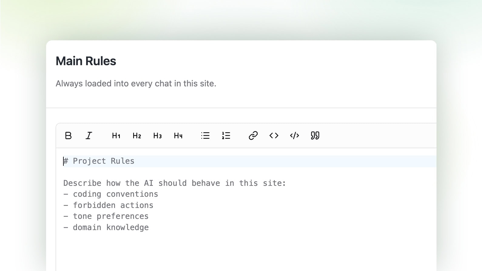 Godmode 1.0 Core Feature: Rules